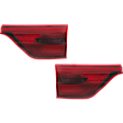 Driver and Passenger Side, Inner Tail Lights, with Bulb, Halogen, Mounts On Liftgate, CAPA Certified