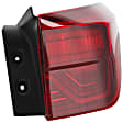 Driver and Passenger Side, Outer Tail Lights, with Bulb, LED, Mounts On Body