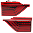Driver and Passenger Side, Inner Tail Lights, with Bulb, LED, Mounts On Luggage Lid, CAPA Certified