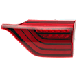 Driver and Passenger Side, Inner Tail Lights, with Bulb, LED, Mounts On Luggage Lid, CAPA Certified