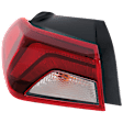Driver and Passenger Side, Outer Halogen Tail Light, With bulb(s), OE Replacement