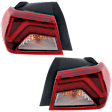 Driver and Passenger Side, Outer LED Tail Light, With bulb(s), Clear & Red Lens, CAPA Certified