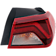 Driver and Passenger Side, Outer LED Tail Light, With bulb(s), Clear & Red Lens, CAPA Certified