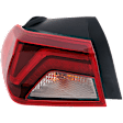 Driver and Passenger Side, Outer LED Tail Light, With bulb(s), Clear & Red Lens, CAPA Certified