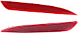 Rear, Driver and Passenger Side Bumper Reflector - For Models With Single Exhaust, Korea or USA Built Vehicle, CAPA Certified