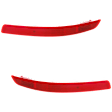 Rear, Driver and Passenger Side Bumper Reflector, Sedan