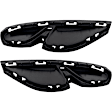 Rear, Driver and Passenger Side Bumper Trims, Black