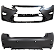 Front and Rear Primed Bumper Cover