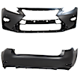 Front and Rear Primed Bumper Cover Base