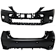 Front and Rear Primed Bumper Cover