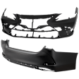 Front and Rear Primed Bumper Cover