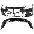 Front and Rear Primed Bumper Cover