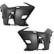 Front, Driver and Passenger Side Primed Bumper Cover
