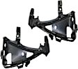Front, Driver and Passenger Side, Outer Bumper Grilles, Textured Black