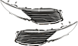 Driver and Passenger Side Grille Chrome