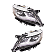 Driver and Passenger Side Headlights, without Bulbs, HID/Xenon, Production Date To November 2014