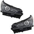 Driver and Passenger Side Headlights, with Bulbs, LED, For Models with Single Beam Headlights