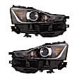 Driver and Passenger Side Headlights, with Bulbs, LED, For Models without Adaptive Headlights and LED Signal Lights
