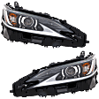 Driver and Passenger Side Headlights, with Bulbs, LED, For Models without LED Signal Light, North America Built Vehicle