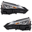 Driver and Passenger Side Headlights, with Bulbs, LED, For Models with Single Beam, with Fog Light, Single beam Headlights