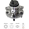 2006 Lexus GS300 - Front and Rear Wheel Hub, RWD, 5 Lugs, With Bearing, With Sensor