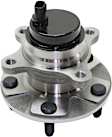 Front, Driver and Passenger Side Wheel Hub, 5 Lugs, With Bearing, With Sensor