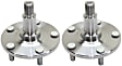 2-Wheel Set Front, Driver and Passenger Side Wheel Hubs, Without Bearing, Lug nuts are not included