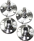 4-Wheel Set Front and Rear, Driver and Passenger Side Wheel Hubs, Without Bearing, Lug nuts are not included, RWD