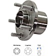 2013 Land Rover LR2 - Front, Driver and Passenger Side Wheel Hub, 5 Lugs, With Bearing