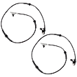 Front, Driver and Passenger Side ABS Speed Sensor Set of 2