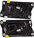 Front, Driver and Passenger Side Power Window Regulator, With Motor
