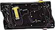Front, Driver and Passenger Side Power Window Regulator, With Motor