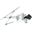 Front, Driver and Passenger Side Power Window Regulator, With Motor