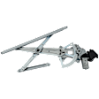 Front, Driver and Passenger Side Power Window Regulator, With Motor