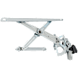 Front, Driver and Passenger Side Power Window Regulator, With Motor