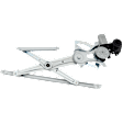 Front, Driver and Passenger Side Power Window Regulator, With Motor
