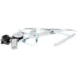 Front, Driver and Passenger Side Power Window Regulator, With Motor