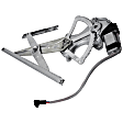 Front, Driver and Passenger Side Window Regulators, Power, with Motor, For Models with 2-Pin Connector