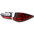 Passenger Side, Inner and Outer Tail Lights, with Bulbs, Halogen/LED Combo, For Models with Standard Type Tail Light