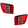 Driver and Passenger Side, Outer Tail Lights, without Bulbs, Halogen, Mounts on Quarter Panel, CAPA CERTIFIED