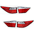 Driver and Passenger Side, Inner and Outer Halogen Tail Light, Without bulb(s), OE Replacement