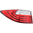 Driver and Passenger Side, Inner and Outer Halogen Tail Light, Without bulb(s), OE Replacement