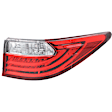 Passenger Side, Inner and Outer Halogen Tail Light, Without bulb(s), OE Replacement