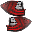 Driver and Passenger Side, Outer Tail Lights, with Bulbs, LED, Premium type