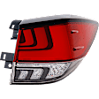 Driver and Passenger Side, Outer Tail Lights, With bulb(s), LED, Clear and Red Lens