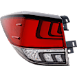 Driver and Passenger Side, Outer Tail Lights, With bulb(s), LED, Clear and Red Lens