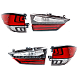 Driver and Passenger Side, Inner and Outer Tail Lights, With bulb(s), Halogen/LED Combo, Standard type