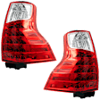 Driver and Passenger Side Tail Lights, without Bulb, Halogen, For Models without Black Insert, CAPA Certified