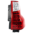 Driver and Passenger Side Tail Lights, without Bulb, Halogen, For Models without Black Insert, CAPA Certified