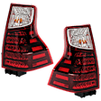 2018 Lexus GX460 - Driver and Passenger Side LED Tail Light, With bulb(s), For Models With Sport Design Package, Clear & Red Lens